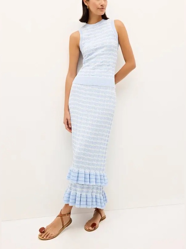 Marie Oliver Sawyer Skirt In Cruise Blue